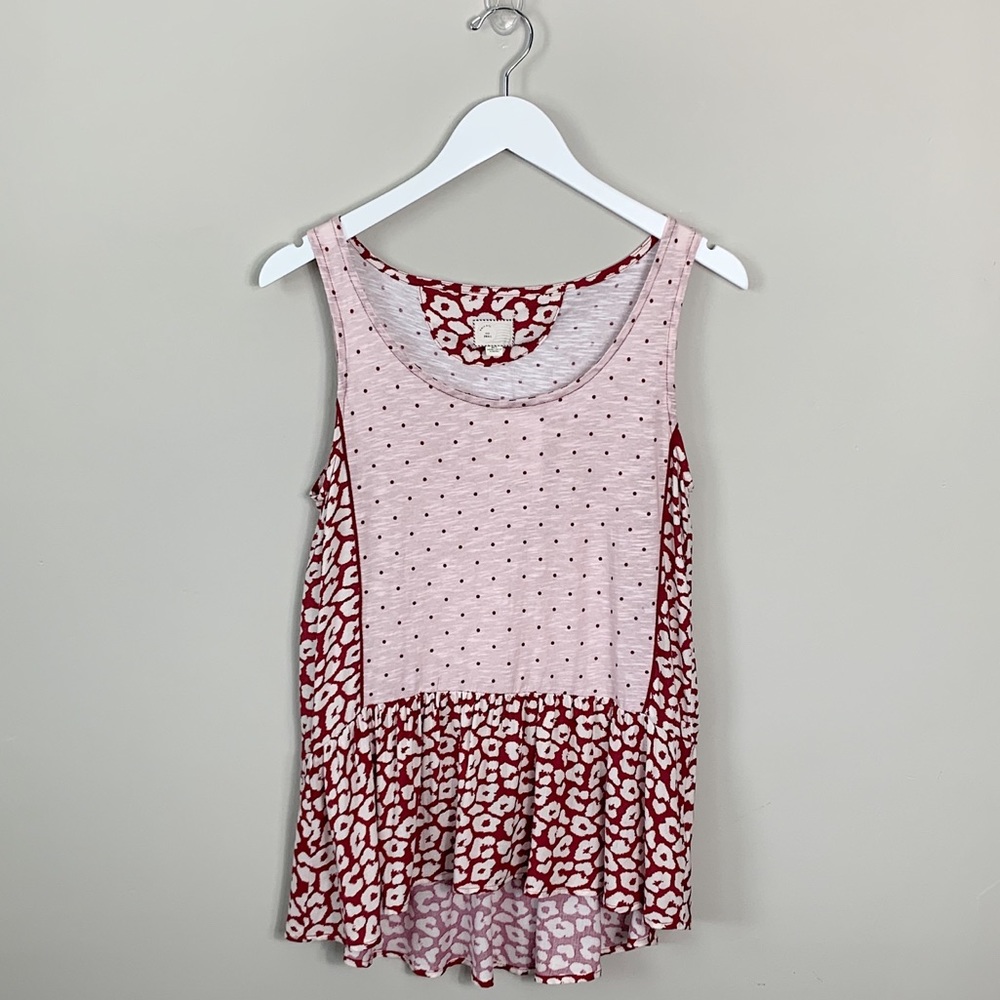 Postmark Leopard Smock Tank Red